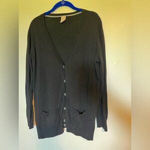 Faded Glory Black Knit Cardigan